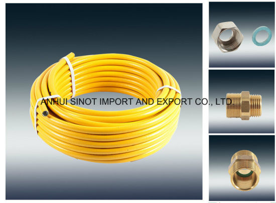 DN15-3/4" Corrugated Stainless Steel Coated Hose for Gas