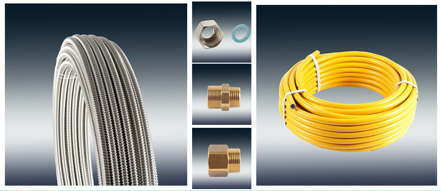 Corrugated Stainless Steel Hose for Gas Dn12-1/2