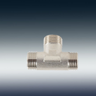 F-0005-1001np Nickel Plated Brass Tee (MMM) 1/2"X1/2"X1/2"