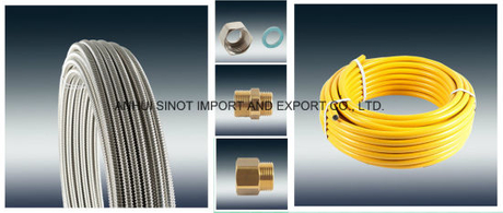 Dn32 - 1 1/2" Corrugated Stainless Steel Coated Hose for Gas