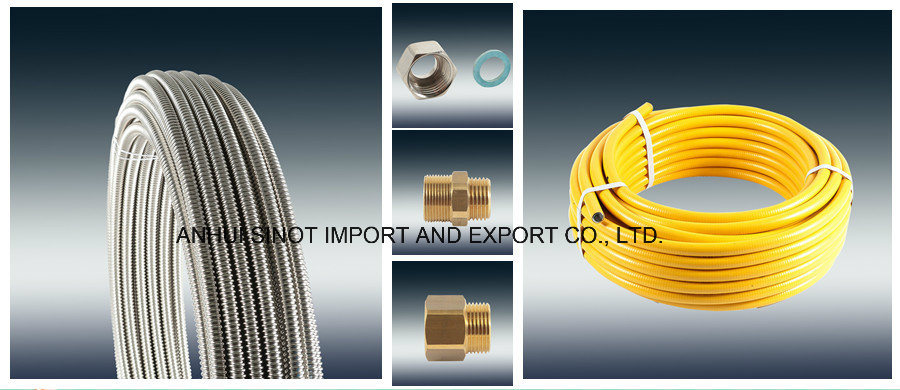 Corrugated Stainless Steel Hose for Gas Dn15- 3/4